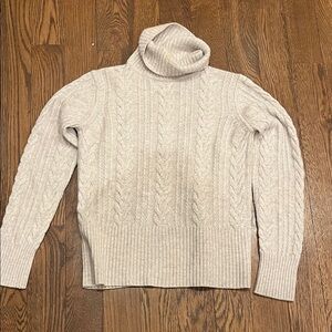 Pure collection cashmere 6 Cozy Cable Knit Turtleneck Sweater